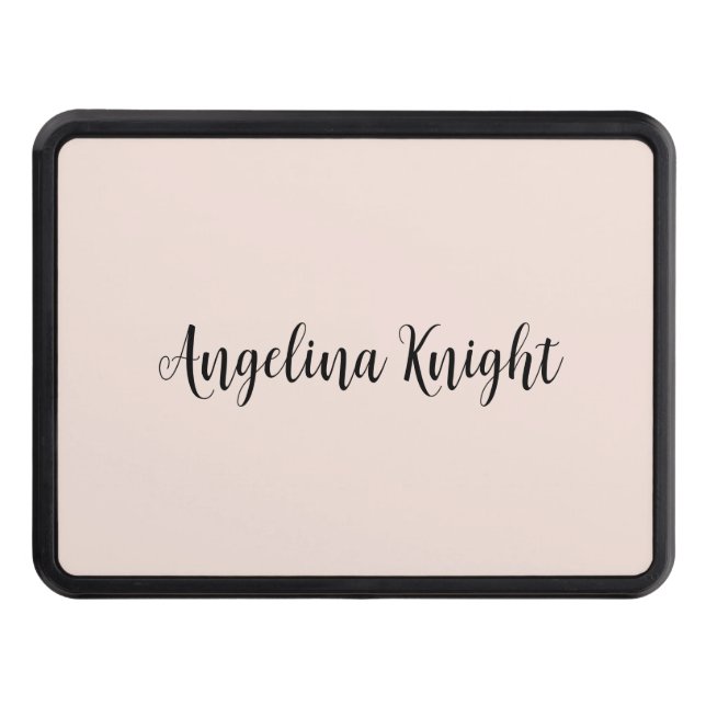 Elegant Stylish Chic Plain Handwriting Script Trailer Hitch Cover (Front)