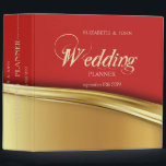 Elegant Stylish Chic Red Gold  Wedding Planner Binder<br><div class="desc">Elegant chic red gold  wedding planner.</div>