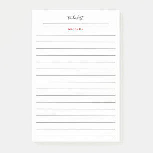 Elegant Stylish Chic Todo List Handwriting Script Post-it Notes