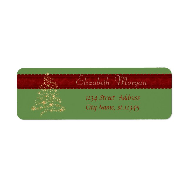 Elegant,Stylish Christmas Tree, Faux Gold (Front)
