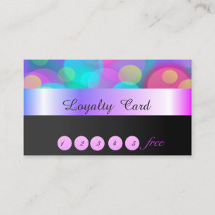 Elegant Stylish,Colourful  Bokeh   Loyalty Card