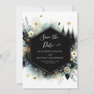 Elegant Stylish Enchanted Forest Wedding Save The Date
