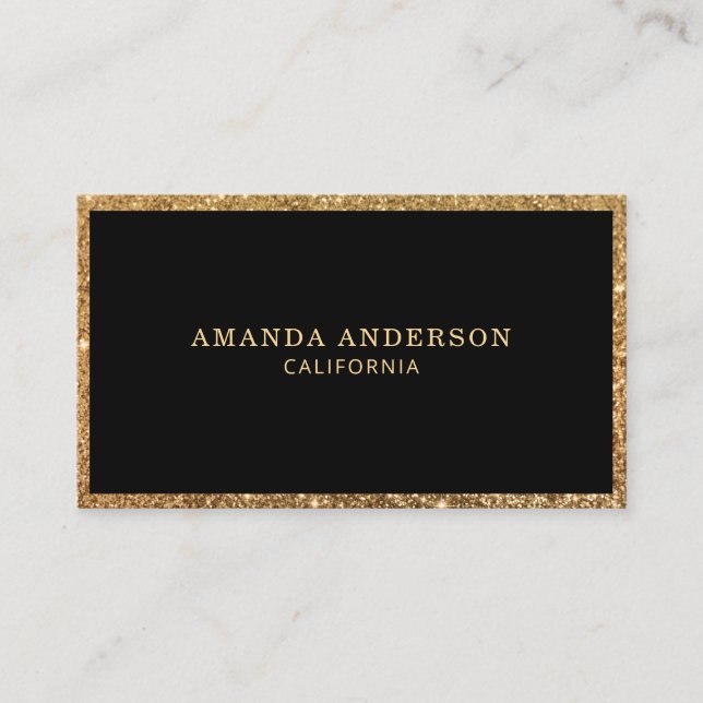 Elegant Stylish Faux Gold Glitter | Business Card (Front)