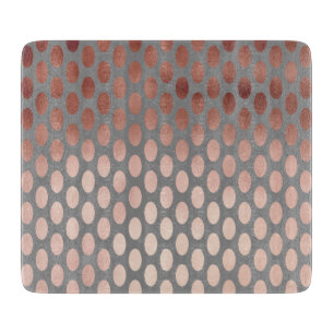 elegant stylish faux rose gold polka dots pattern cutting board
