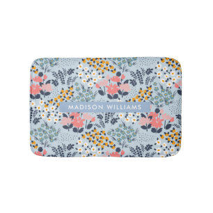  Elegant Stylish Flowers Minimalist  Bath Mat