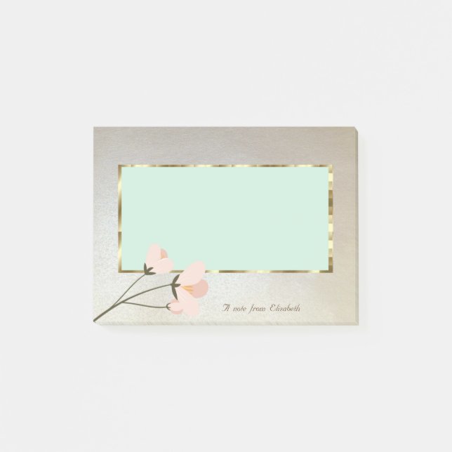 Elegant Stylish,Frame,Flower Post-it Notes (Front)