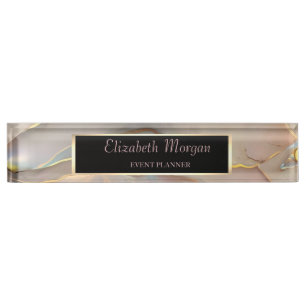 Elegant Stylish Frame Opal  Nameplate