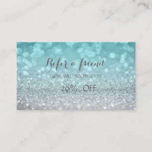 Elégant stylish Glittery Bokeh Carte de référence