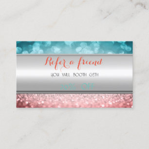 Elegant Stylish Glittery Bokeh  Referral Card