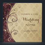 Elegant Stylish  Gold  Damask Swirls Wedding Binder<br><div class="desc">Elegant chic  gold damask and swirls  wedding planner.</div>