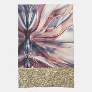 Elegant Stylish Gold Glitter,Abstract  Kitchen Towel