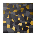 Elegant stylish gold grey and black mosaic tile<br><div class="desc">Modern combination of faux gold,  black and grey.</div>