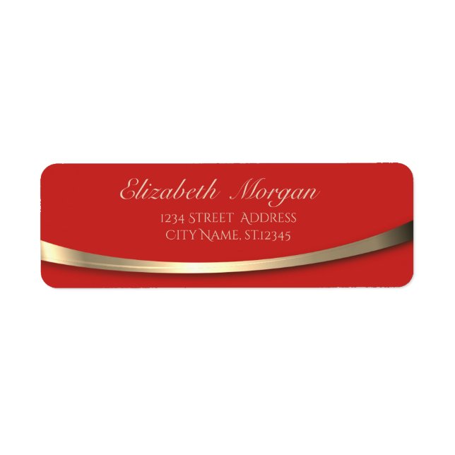Elegant Stylish ,Gold,Red (Front)