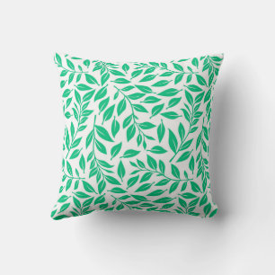 Elegant Stylish Greenery Botanical Cottage Leaves Throw Pillow