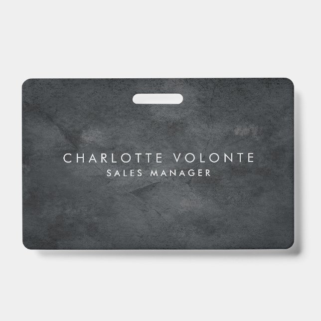 Elegant Stylish Grey Professional Art Badge (Front)