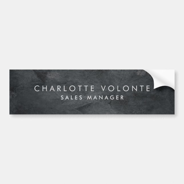 Elegant Stylish Grey Professional Art Bumper Sticker (Front)