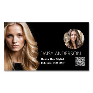 Elegant stylish Hairstylist  Business  Magnetic Business Card