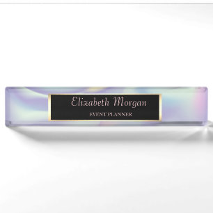 Elegant Stylish Holographic Frame Nameplate