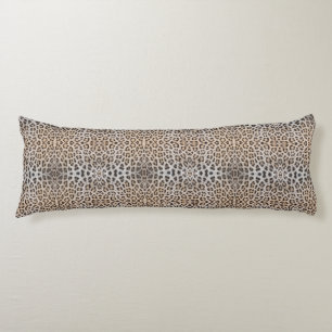 Elegant stylish leopard cheetah fur animal print body pillow