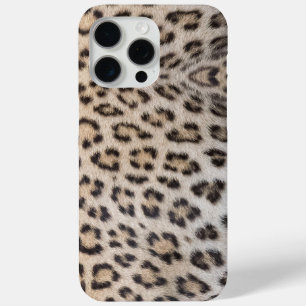 Elegant stylish leopard cheetah fur animal print iPhone 15 pro max case