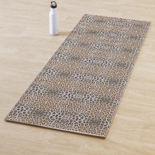 Elegant stylish leopard cheetah fur animal print yoga mat