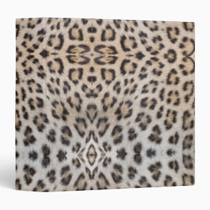 Elegant stylish leopard cheetah fur print pattern binder