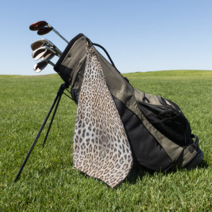 Elegant stylish leopard cheetah fur print pattern golf towel