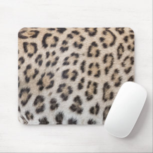 Elegant stylish leopard cheetah fur print pattern mouse pad