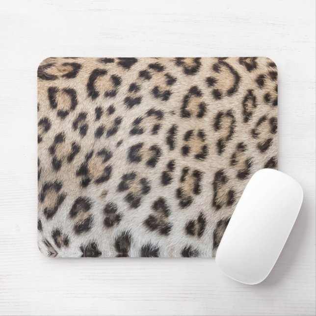 Elegant stylish leopard cheetah fur print pattern mouse pad (With Mouse)
