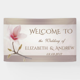 Elegant Stylish Magnolia  Wedding Banner