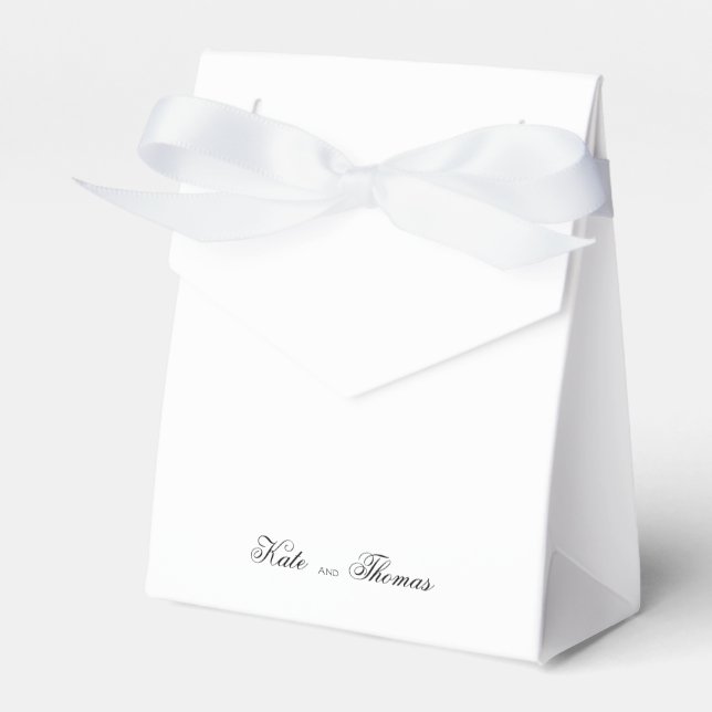 Elegant Stylish Minimalist Chic Simple Classy Favor Box (Front Side)