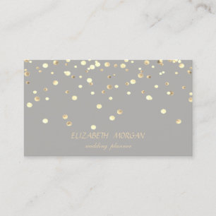 Elegant Stylish Minimalist, Faux Gold Confetti Business Card