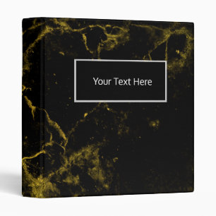 elegant stylish modern chic black and gold marble binder