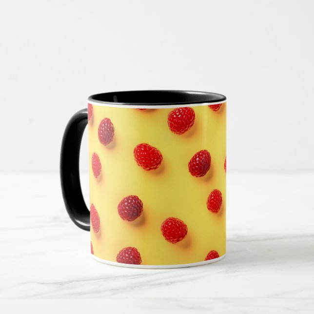Elegant Stylish Modern Chic Trendy Raspberry Mug (Front Left)