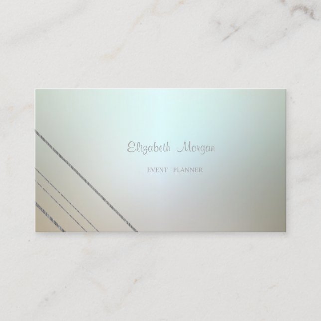 Elegant Stylish Modern,Glittery Stripes Business Card (Front)