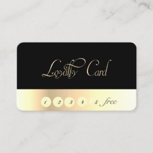 Elegant Stylish Modern ,Gold,Black,  Loyalty Card