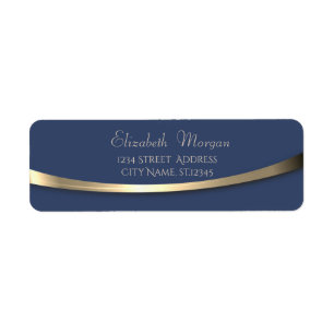 Elegant Stylish Modern Gold  Blue