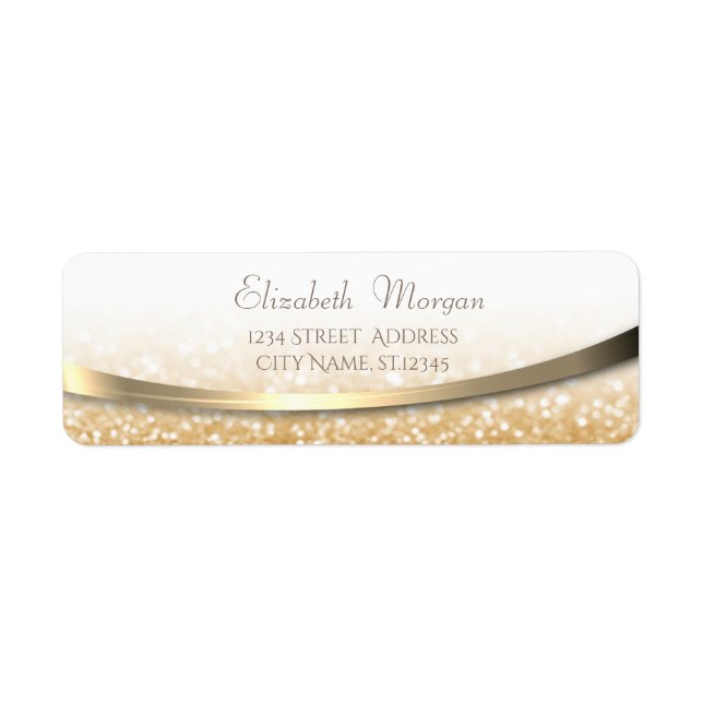 Elegant Stylish Modern Gold  Glittery Bokeh (Front)