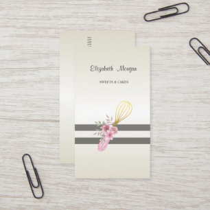 Elegant Stylish Modern,Striped,Pastry Hand Tools Business Card