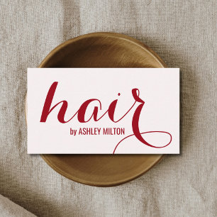 Elegant Stylish Old White Cherry Bold Hair Business Card