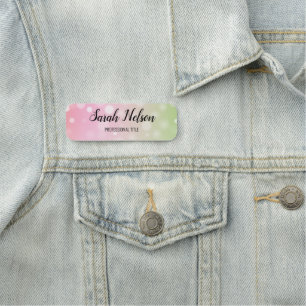 Elegant Stylish Pink Name Tag