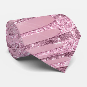 Elegant stylish pink rose gold glitter drips tie