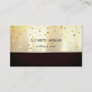 Elegant Stylish Professional ,Black,Shiny,Confetti Business Card
