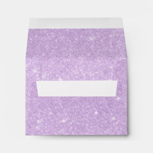 Elegant stylish purple glitter  envelope