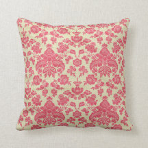 Elegant stylish raspberry damask inspired pattern