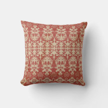 Elegant stylish red damask inspired pattern