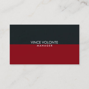 Elegant Stylish Red Gray Black Professional Business Card