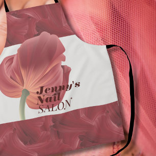 Elegant Stylish Red Tulip Abstract Pattern  Apron