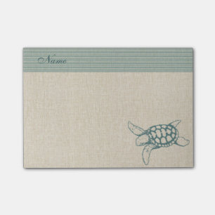 Elegant stylish sea turtle personalized post-it notes
