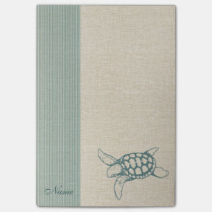 Elegant stylish sea turtle personalized post-it notes